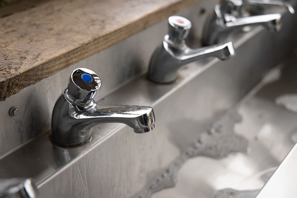 Trough Sink Stainless Steel Taps