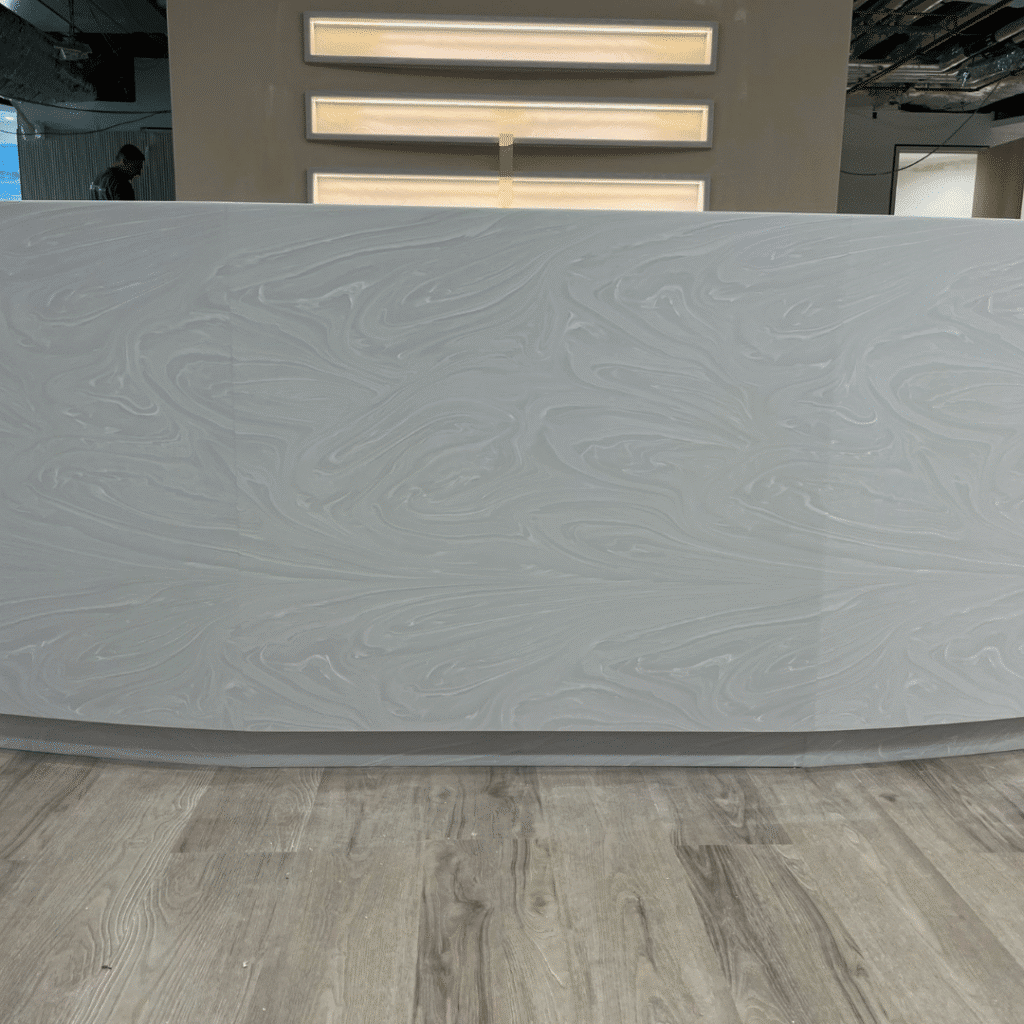 Tristone Solid Surface curved reception desk