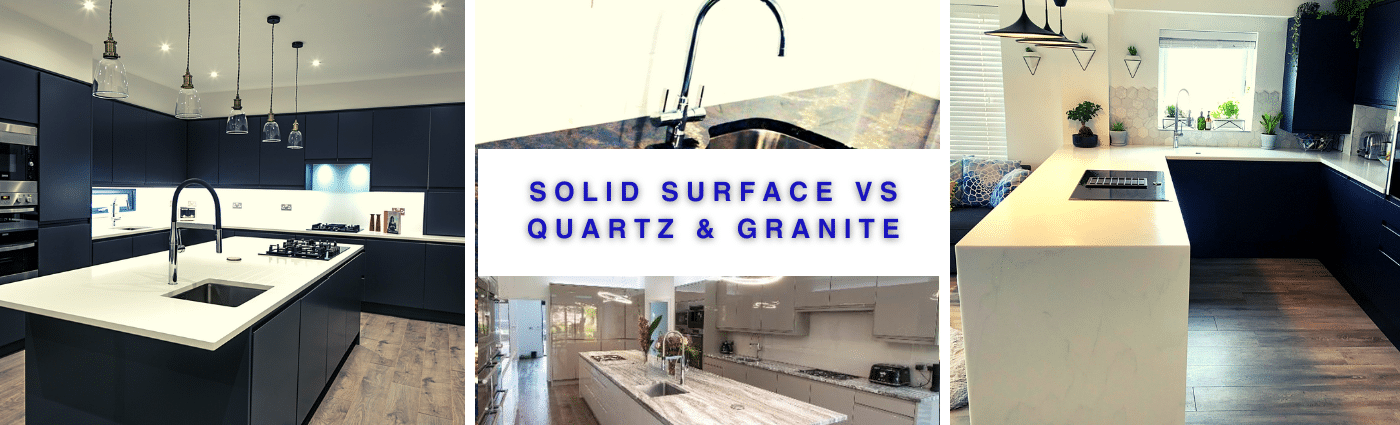Solid Surface compared with Quartz and Granite