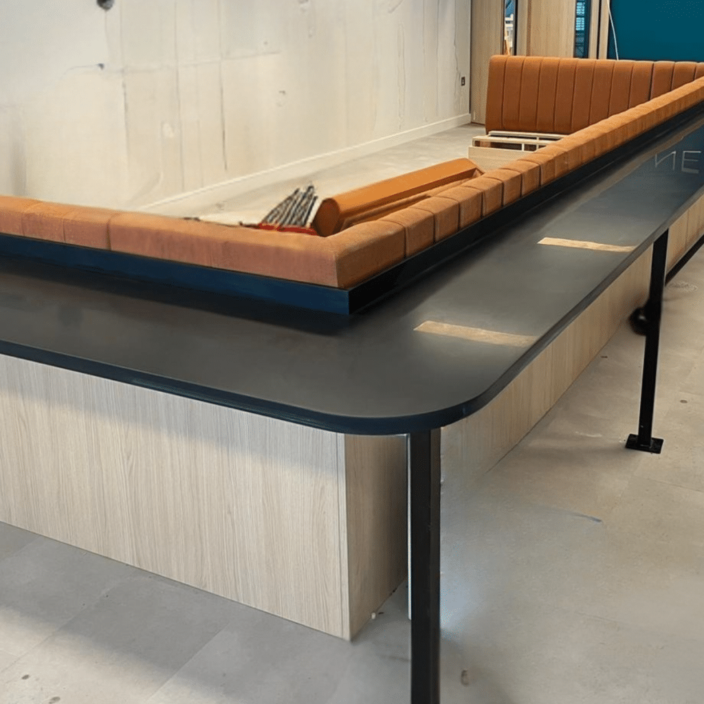 Black Solid Surface bar top