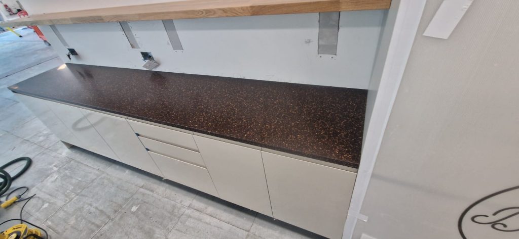 Meganite Solid Surface Solar Eclipse -brown sparkling colour