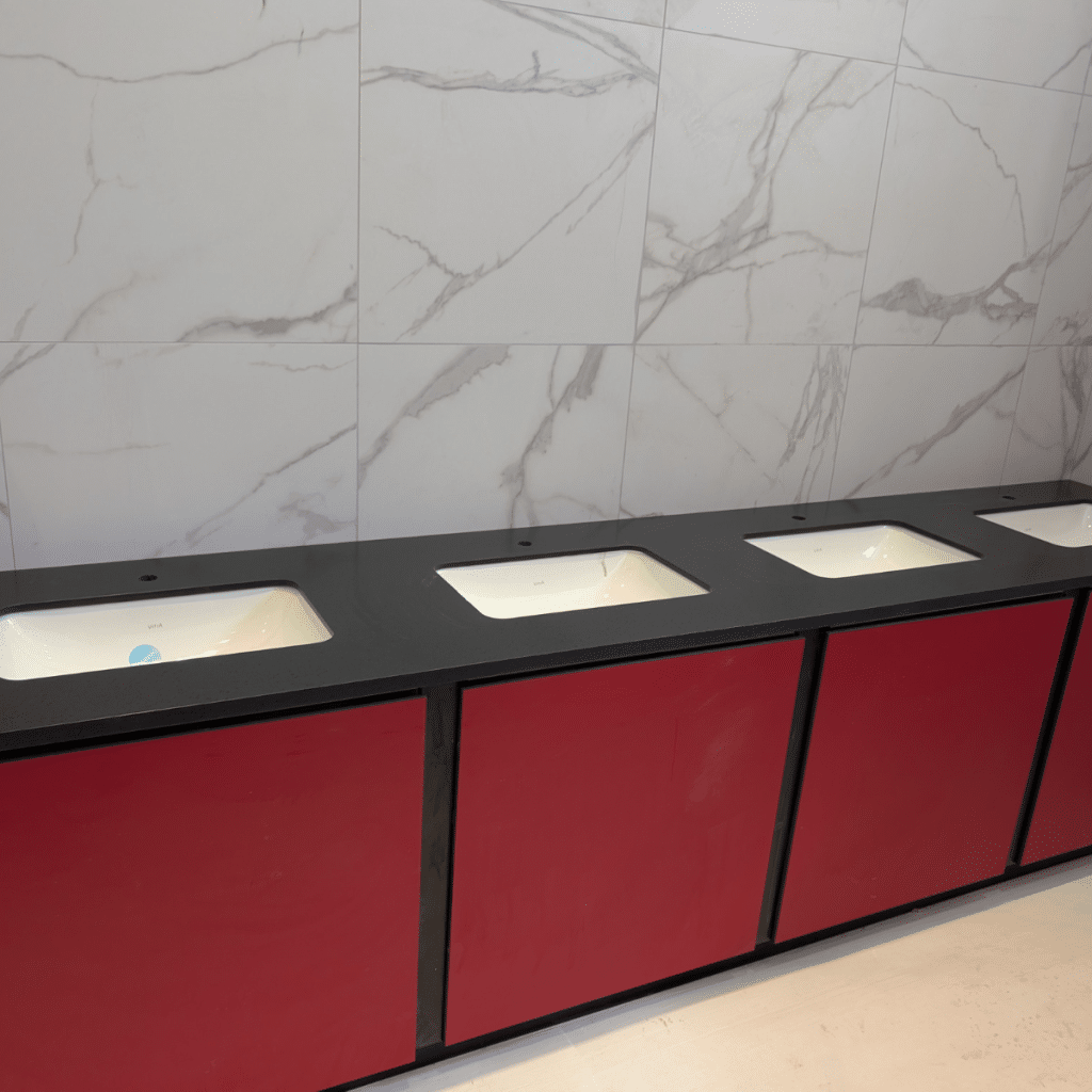 Black Solid Surface vanity unit