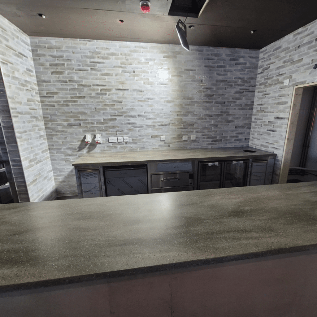 Solid Surface teapoint and breakfast bar